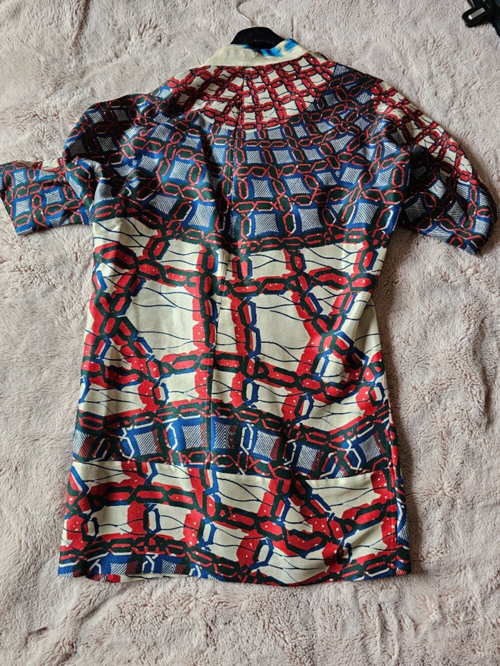 Dries Van Noten Silk Batik Pleated Short Sleeve Dress NWOT Made in Belgium Sz 42 - Picture 9 of 13